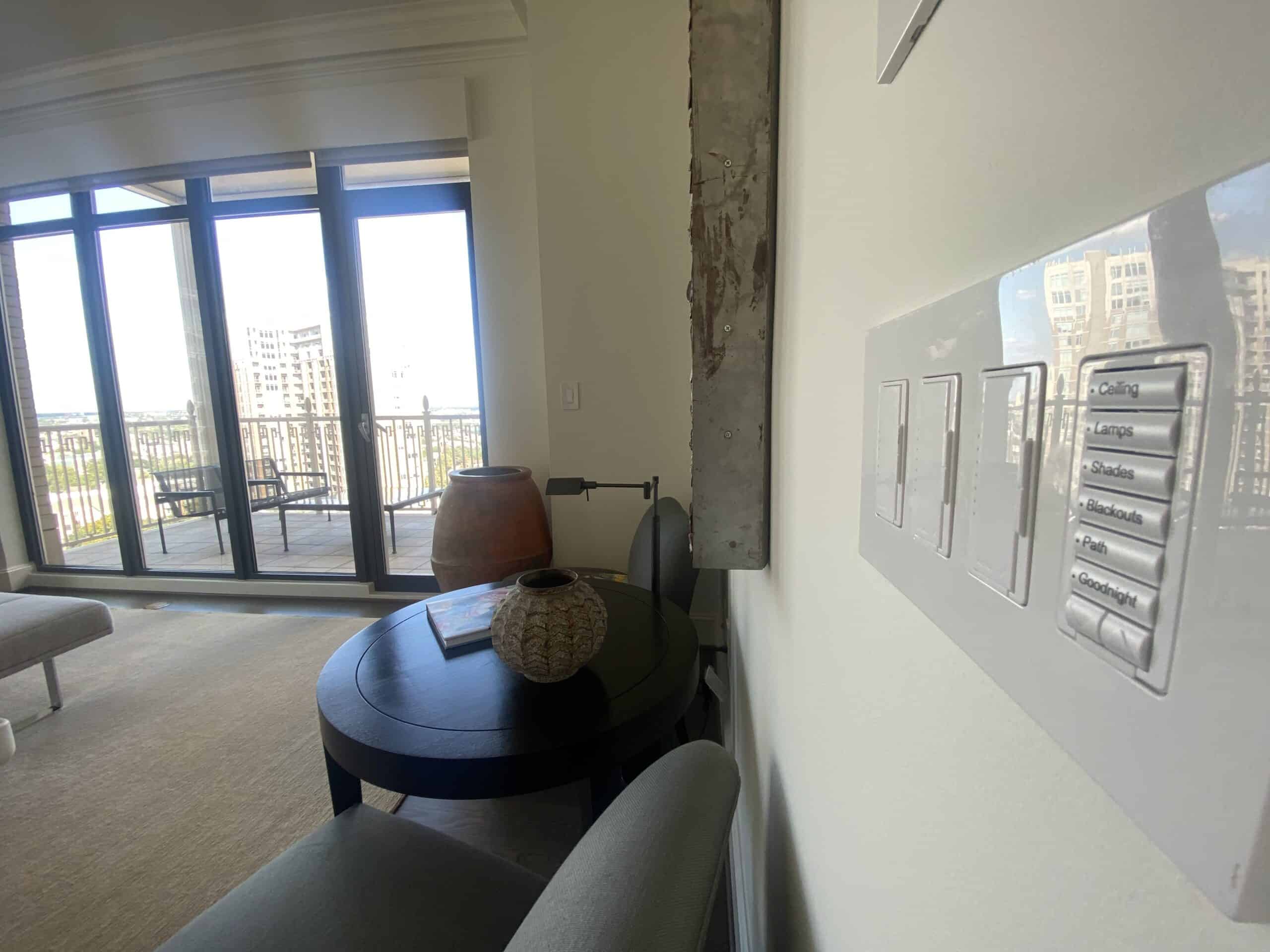 Savant and Josh AI home automation in University Park family room